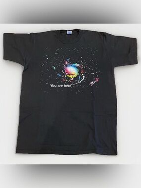 Vintage 1985 You Are Here T-shirt XL Graphic Adventures Jerzees Space Galaxy